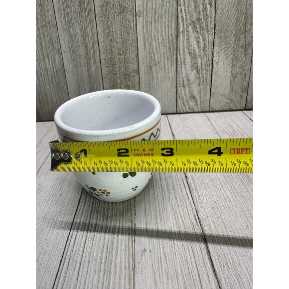 Vintage Varoslod Majolika Tea Cups No Handle Made in Hungary - Set Of 2 - Picture 7 of 7